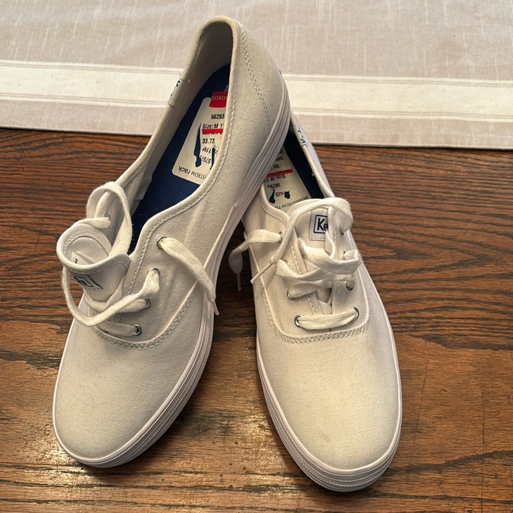 Keds canvas lace up sneaker with 1.25 inch sole